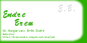 endre brem business card