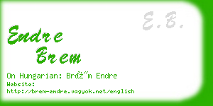 endre brem business card